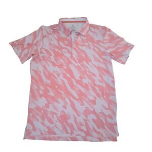 Scales Pink Camo Men's golf polo pink camo Sz Medium Boating Fishing Sthleisure